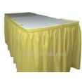 thumbnail image 3 of 17' Ft. POLYESTER PLEATED TABLE SET SKIRT skirting Trade show 24 colors Catering", (Color: yellow), 3 of 3