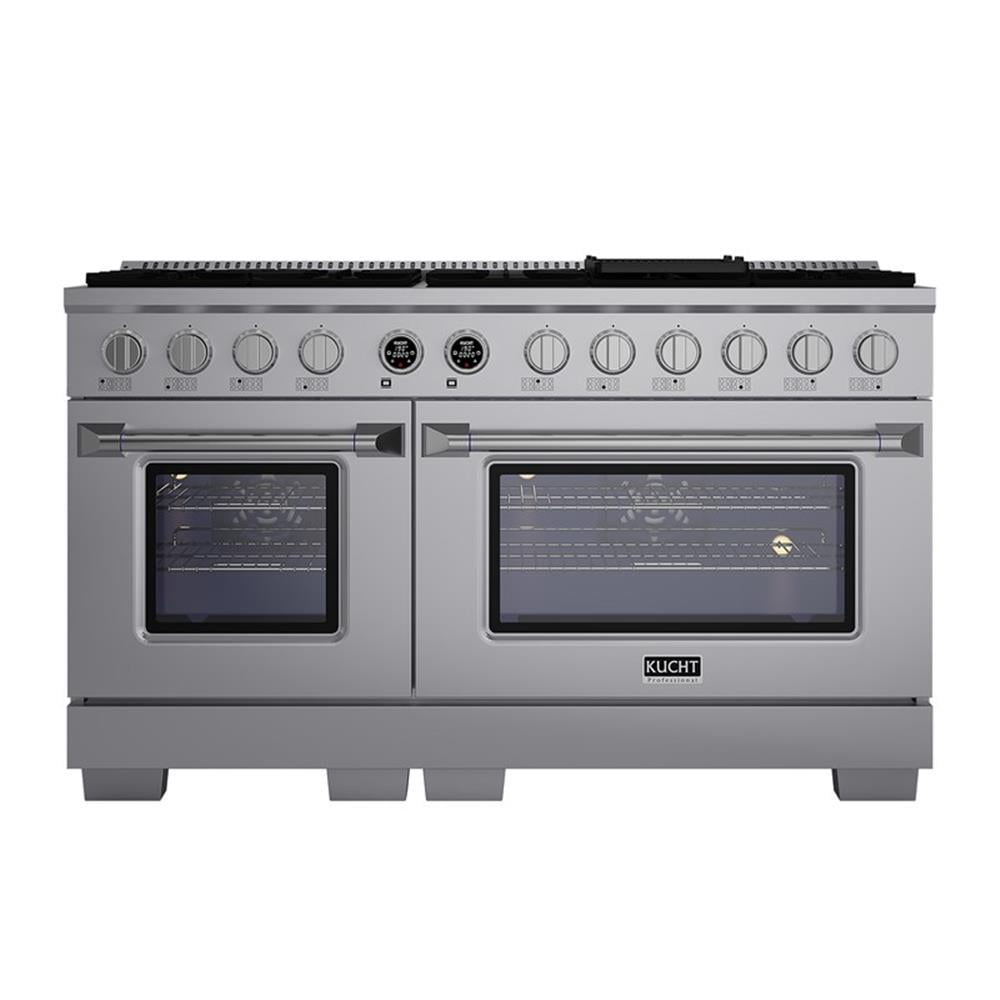 Pemberly Row 60" 7.9 cu. ft. 10 Burners Dual Fuel Range for Propane Gas in Steel