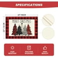 thumbnail image 6 of mubwai Red and Black Buffalo Plaid Christmas Trees Placemats Set of 6, 12x18 Inch Winter Table Mats for Outdoor Home Party Kitchen Dining Decor, 6 of 6