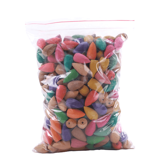 RAGUPEL 100Pcs Incense Cones Aesthetic Smoke Effect Incense Diverse Floral Scents Backflow Incense Cones Mixed