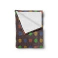thumbnail image 2 of Geometric Soft Flannel Fleece Blanket, Groovy Hand Drawn Doodle Hexagons with Sketch Effects Colorful Children Pattern, Cozy Plush for Indoor and Outdoor Use, 50" x 60", Multicolor, by Ambesonne, 2 of 5