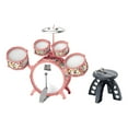 thumbnail image 2 of Runquan Beginners Kids Drum Set with Stool and Drumstick for Stage Performance Party pink, 2 of 8