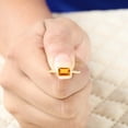 thumbnail image 6 of SHREENATHJEWELRY 6x4 MM / 1.5 Ct Citrine Engagement Ring- Yellow Gemstone Proposal Ring Solitaire Statement Women Jewelry Anniversary Gift For Wife, 6 of 8