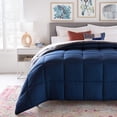 thumbnail image 3 of Linenspa All-Season Reversible Down Alternative Quilted Comforter - Hypoallergenic - Plush Microfiber Fill - Machine Washable - Duvet Insert or Stand-Alone Comforter - Navy/Graphite - Twin, 3 of 6