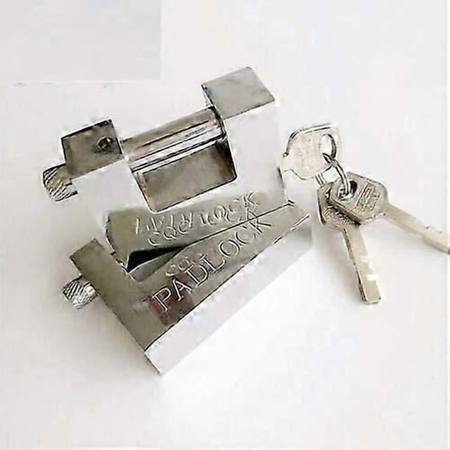 Sturdy stainless steel padlock, anti-theft, size 40 mm, security padlock with 3 keys for co