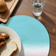 thumbnail image 4 of Round Placemats Teal Green and Grey Ombre 15 inch Set of 6 Table Mats for Dining Table Gradient Gradual Color Heat Resistant Non-Slip Kitchen & Home Decorative Place Mat Set, 4 of 8