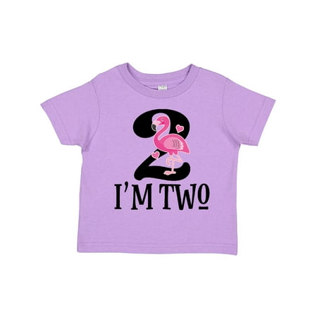 

Inktastic 2nd Birthday Party Girls Flamingo Gift Toddler Toddler Girl T-Shirt