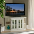 thumbnail image 3 of Leick Home 85287 Corner One Door TV Stand with Bookcases For 50" TV's, White, 3 of 12