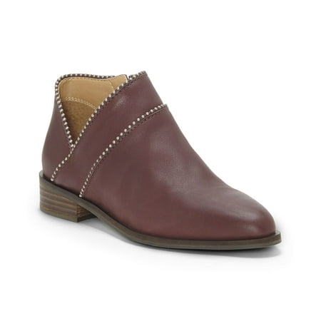 

Lucky Brand Perrma Raisin Curved Topline Pinpoint Fashion Embellished Moto Edge Boot (Raisin 8.5)