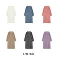 thumbnail image 3 of Minnieouse Manténgase acogedor y elegante, camisones de talla grande para mujer, pijamas cálidos de invierno para mujer, vestido Pijama rosa L(115CM), 3 of 6