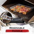 thumbnail image 6 of Grill Basket Value Set, Barbecue BBQ Grilling Basket , Stainless Steel Large Folding Grilling baskets With Handle, Portable Outdoor Camping BBQ Rack for Fish, Shrimp, Vegetables, Barbeque Griller, 6 of 7