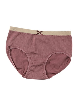 Patlollav Womens Satin Panties Mid Waist Wavy Cotton Crotch Briefs