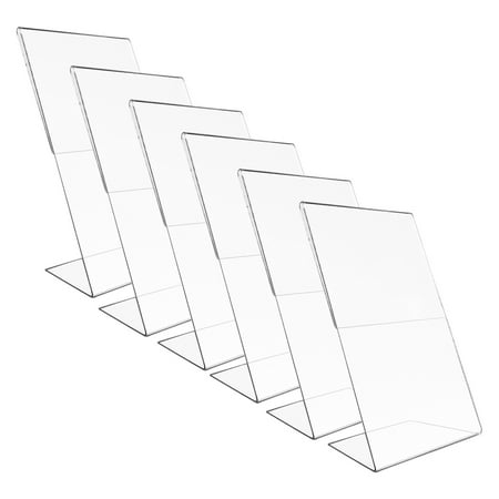 Acrylic Photo Holders - Victory Light (6 pack) Vertical 8x10” Acrylic Document Menu Holder Photo Frames Sign Holder Sign Display Home Office