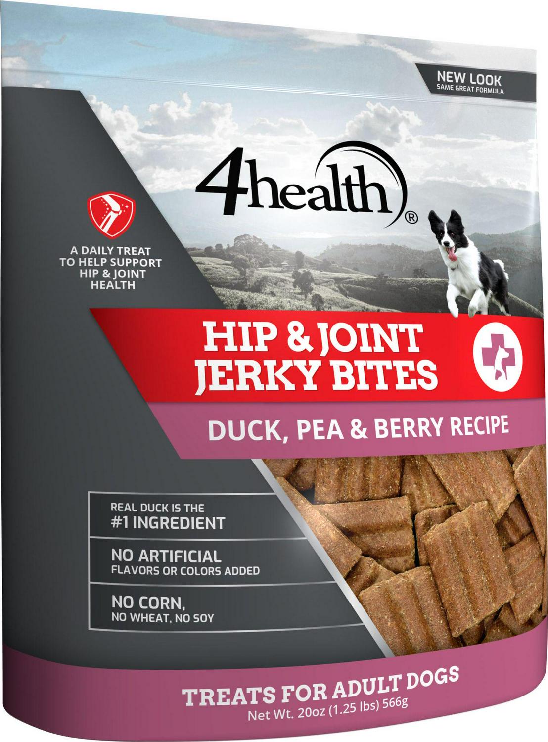 4health Special Care Hip and Joint Duck, Chickpea, and Cranberry Recipe Chewy Bites for Dogs, 20