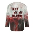 thumbnail image 4 of Camisas de Manga Larga para Hombres Imprimir Blusa de Manga Corta de Cuello Redondo, Camisas de Lino para Hombres, 4 of 4