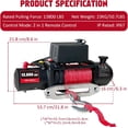 thumbnail image 2 of Yesurprise 13800lbs 6.5hp Electric Winch Waterproof IP67 78ft Red Synthetic Rope Truck Winch with Wireless Handheld Remote 12V Power Winch Winch for Towing UTV Off Road Vehicle, 2 of 8