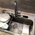 thumbnail image 6 of SPOORYYO 1 Pack Sink Mat for Kitchen Sink, Charcoal Gray PVC Protector with Pebble Design, Dish Drying Mat for Stainless Steel and Porcelain Sinks, 15.8 x 12 Inch, 6 of 6