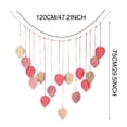 thumbnail image 2 of Ranliy Macrame Wall Hanging,Leaves Woven Tapestry, Feather Handmade Tassels Boho Wall Decor,Leaves Art Decorations for Nursery Bedroom Living Room Apartment Home Backdrop, Pink, 2 of 6