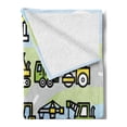 thumbnail image 2 of Cartoon Soft Flannel Fleece Throw Blanket, Excavator Loader Machines Signs and Vehicles in Style Drawing Illustration, Cozy Plush for Indoor and Outdoor Use, 50" x 70", Multicolor, by Ambesonne, 2 of 5