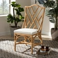 thumbnail image 2 of bali & pari Sonia Modern Natural Finished Rattan Dining Chair, 2 of 5