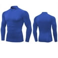 thumbnail image 4 of Under $10 Men's Long Sleeve Compression Shirts, Mock Neck Athletic Workout T Shirt, Rash Guard Base Layer Undershirt Tops, 4 of 4
