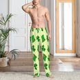 thumbnail image 2 of Logiee St. Patrick's Day Print Pajama Pants for Men,Men’s Pajama Bottoms,Mens PJ Pants with Pockets & Button Fly-Small, 2 of 6