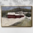 thumbnail image 2 of Winter Homestead II - Framed Gallery Wrapped Holiday Canvas - 25 x 37 - Gold Frame, 2 of 8