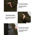 thumbnail image 4 of WenVen Men's Winter Coat Puffer Jacket Warm Waterproof Parka with Removable Hood Army Green 3XL, 4 of 11