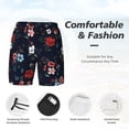 thumbnail image 3 of Balery Vintage Rose Bañador para hombre, shorts de playa de secado rápido con entrepierna y forro de compresión-X-Large, 3 of 6