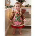 thumbnail image 4 of RUINIXCW Toddler Girl Christmas Gingerbread Dress with Bow Long Sleeve A-line Dress, 4 of 8