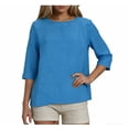 thumbnail image 2 of pstuiky Womens Tops Casual Fashion Crew Neck Short Sleeve Women'S Blouses Lightweight Loose Fit Solid Color Tees Tops Work Blouses for Women, 2 of 6