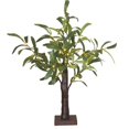 thumbnail image 4 of Olivo decorativo iluminado, alimentado por batería o USB - 45,7 cm - 30 LED blanco cálido con temporizador - Árbol de vegetación artificial con luces de cadena para bodas, fiestas, hogar, decoraciones, 4 of 5