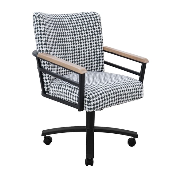 Chromcraft Comfortable Kitchen Chair with Wheels, Set of 1, Highgate Shadow