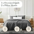 thumbnail image 2 of Lightweight Brickyard Embroidered 3-piece Brickyard Quilt Set by Southshore Fine Linens, 2 of 9