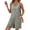 Army Green, variant on Women'S Waffle Knit Sleeveless Henley Neck Romper with Pockets Pink L