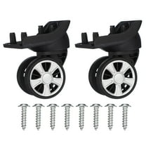 Uxcell 1 Pair Luggage Wheels Replacement Caster Repair Black 1.4"x1.7"x1.3"x1.7"