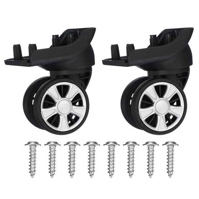 Uxcell 1 Paire Roues de Bagage Remplacement Roulette Réparation Noir 1.4"x1.7"x1.3"x1.7 Pouces