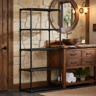 Organize It All Deluxe 4 Tier Bamboo Storage Shelf Unit - Walmart.com