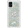 thumbnail image 2 of Compatible with Samsung Galaxy A71 5G Case Glitter Liquid Clear Bling Moving Floating Sparkle with Ring Holder Kickstand TPU Girly Women Cute Phone Case for Samsung Galaxy A71 5G Sliver YBZ, 2 of 6