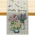 thumbnail image 2 of Hello Spring Table Runner Indoor Outdoor Tablecover Decoration Mother's Day Farmhouse Kitchen Dining Room Party Decor Tablecloth, 2 of 5