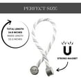 thumbnail image 4 of Magnetic Braided Cord Curtain Tieback – Durable Woven Design for Easy Use – Gray, 4 of 7