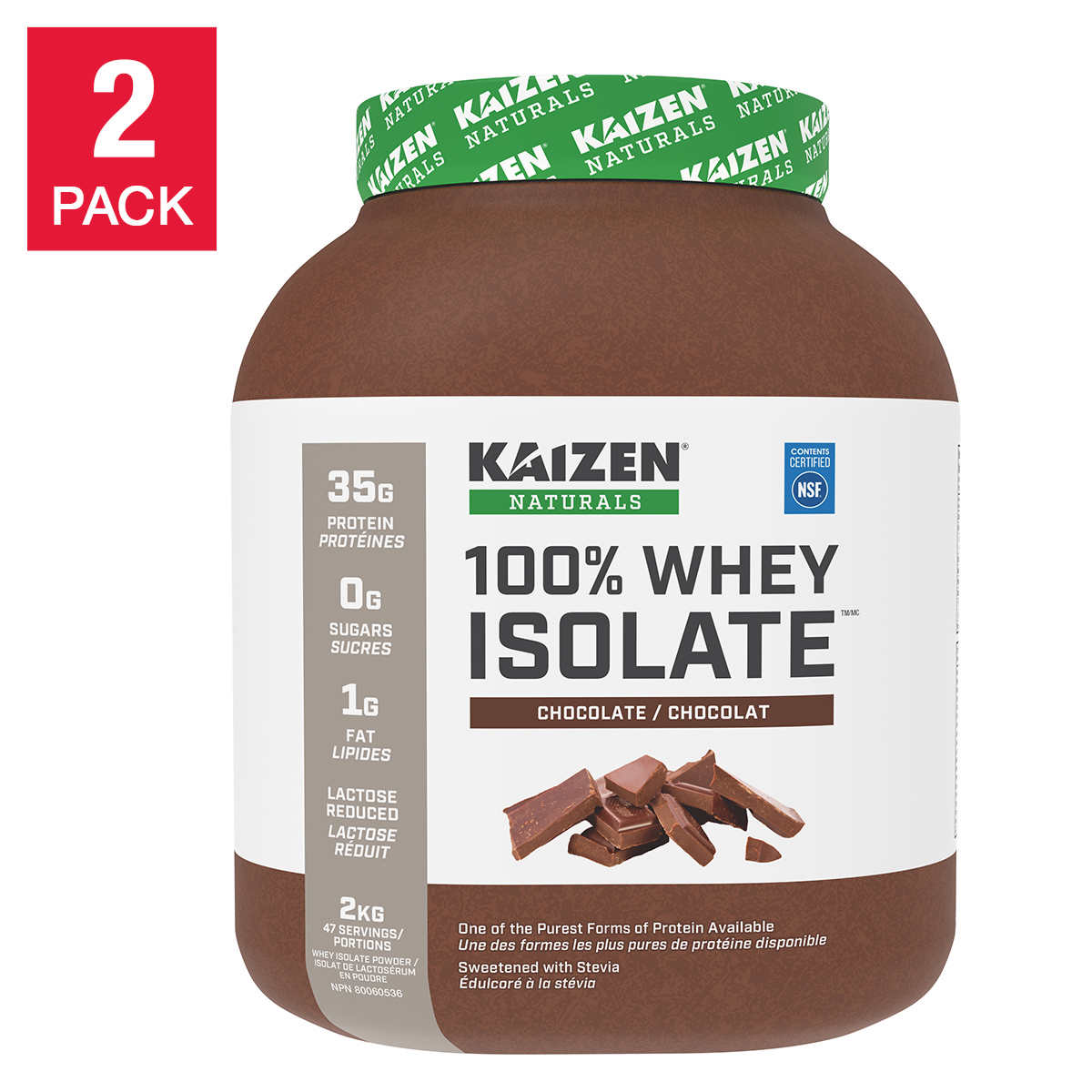 Kaizen Naturals Chocolate Whey Protein Isolate 2pack Walmart Canada