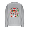 thumbnail image 4 of Edvintorg Christmas Shirts for Women Long Sleeve Fashion Letter Printed Casual Crewneck Sweatshirt Pullover Top Plus Size Clothing, 4 of 4