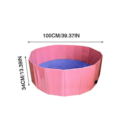 Pet Swimming Pool Portable Foldable Dog Bathing Tub Collapsible Water Pool Outdoor Leakproof Pet Paddling Pool Indoor Round PVC Wash Pond for Dogs Cats (Best Way To Wash A Puppy)