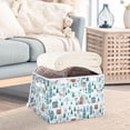 thumbnail image 3 of Yayeee Collapsible Cube Storage Bin with Lid Fabric Closet Decorative Basket with Handles, Snowy Christmas Pattern, 3 of 7