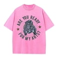 thumbnail image 3 of IWRICH Men's Acid Wash Plus Size T Shirts Baggy Basic Short Sleeve Tees Casual Trendy Graphic Printed Tees Pink S, 3 of 3