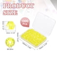 thumbnail image 2 of Uxcell 1000pcs 3mm Bicone Glass Crystal Beads, Faceted Beads with Box Yellow AB, 2 of 5