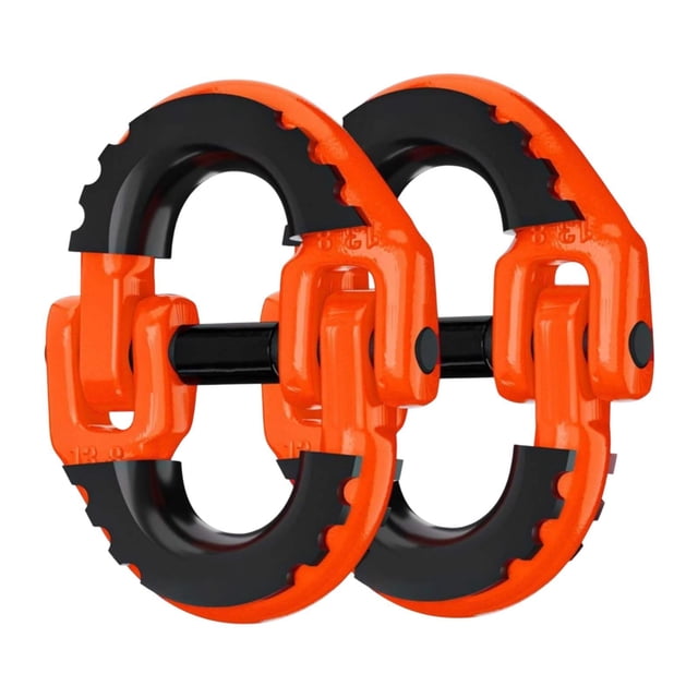 2 piezas de conector de cadena de 1/2" para remolque, conexión de cadenas de remolque de alta resistencia, instalación y extracción rápidas Naranja
