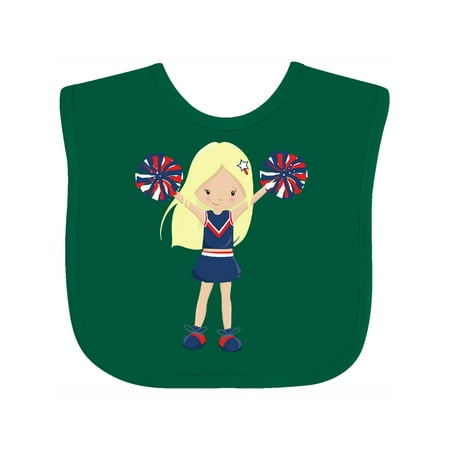 

Inktastic Cheerleaders Cheerleading Cute Girl Blonde Hair Gift Baby Girl Bib