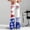Multicolor, variant on 250th America Independence Day Flared Pants for Women - Vintage 1776-2026 Freedom Print Bell Bottoms - High Waist Drawstring Wide Leg Lounge Trousers with Pockets Multicolor M